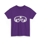 Mountain Goggles Skiing Snowboard T-Shirt - Purple