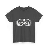 Mountain Goggles Skiing Snowboard T-Shirt - Dark Heather