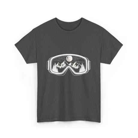 Mountain Goggles Skiing Snowboard T-Shirt - Dark Heather