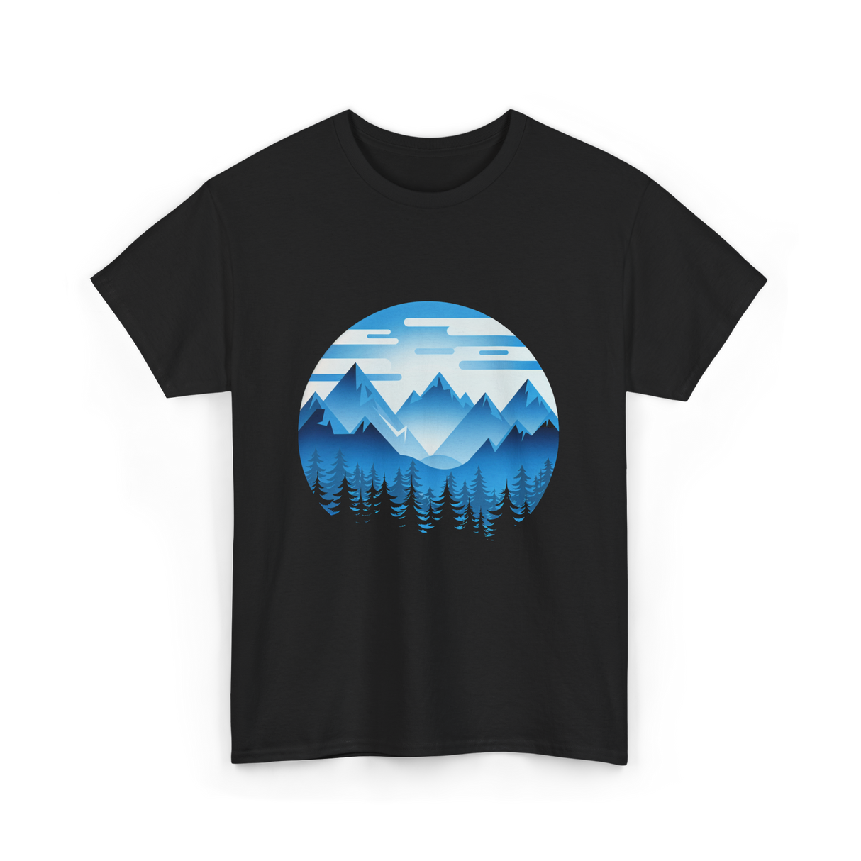 Mountain Landscape Nature T-Shirt - Black