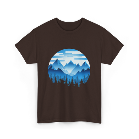 Mountain Landscape Nature T-Shirt - Dark Chocolate