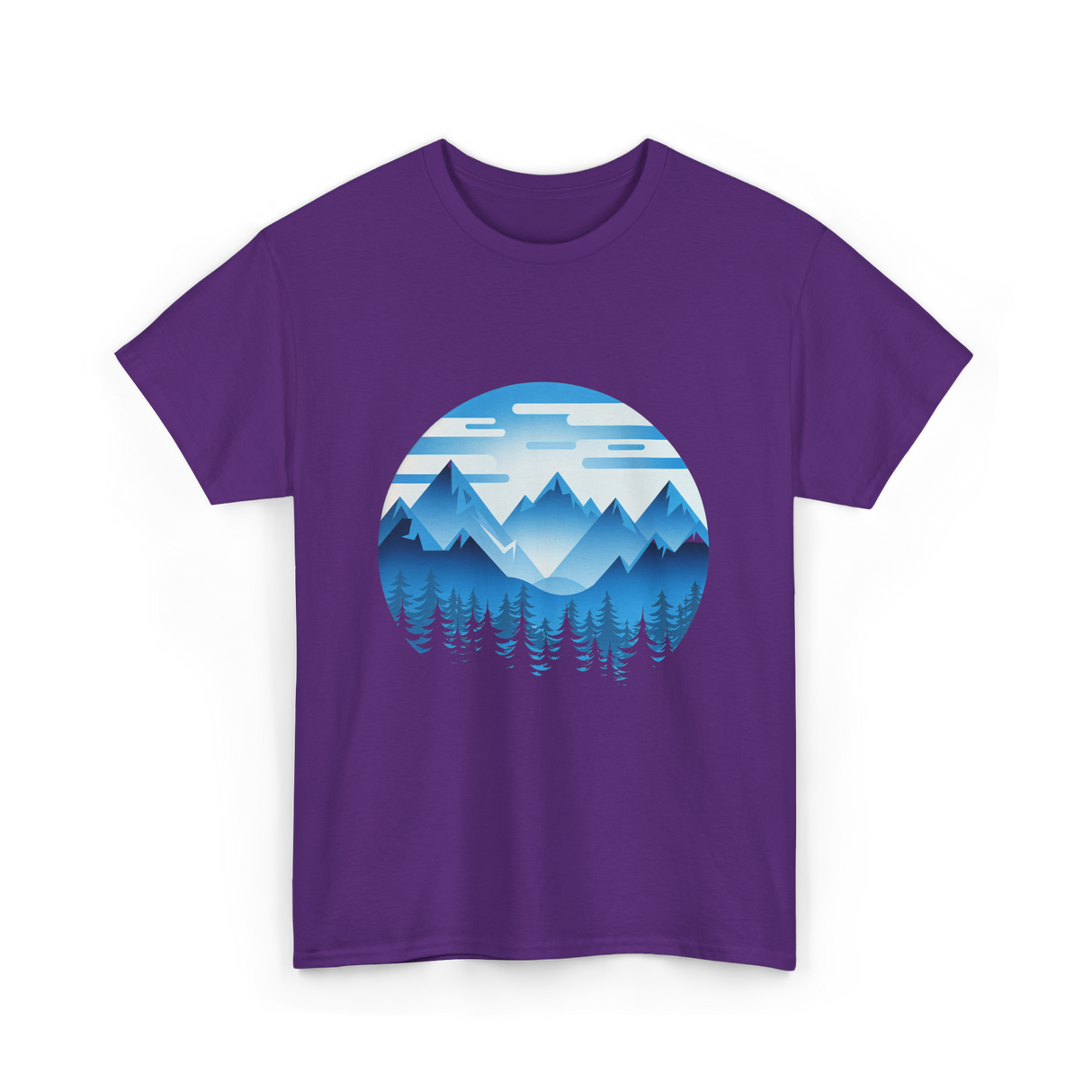 Mountain Landscape Nature T-Shirt - Purple