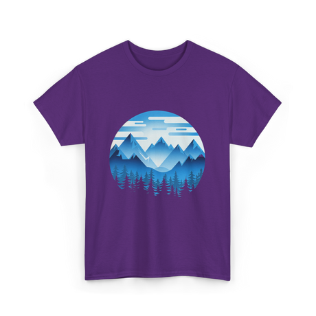 Mountain Landscape Nature T-Shirt - Purple