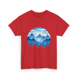 Mountain Landscape Nature T-Shirt - Red