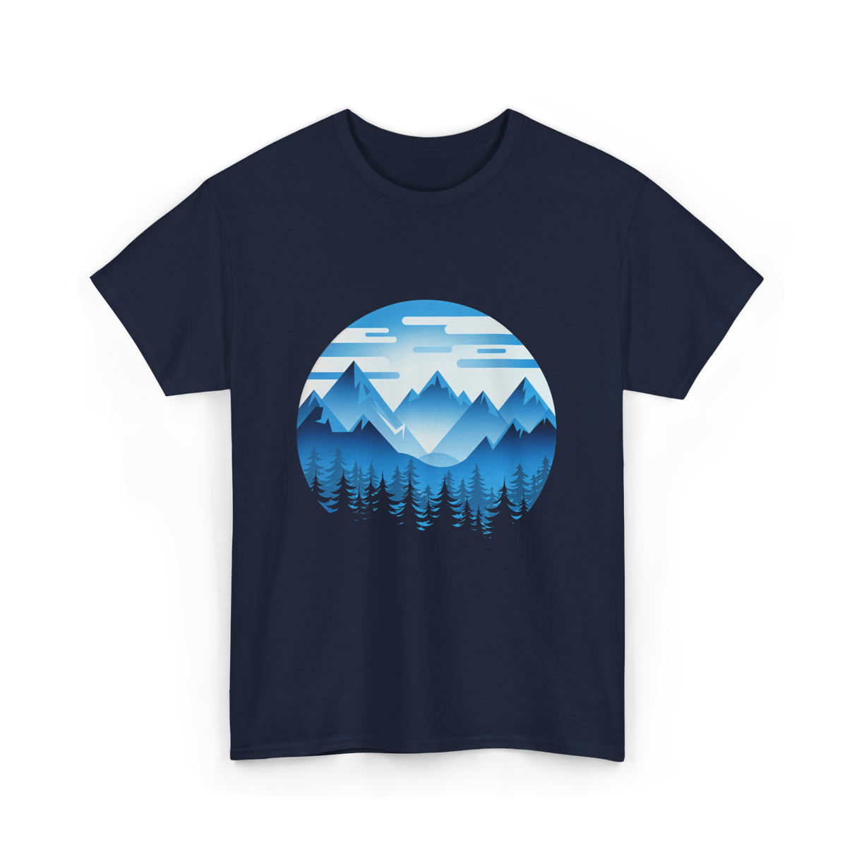 Mountain Landscape Nature T-Shirt - Navy