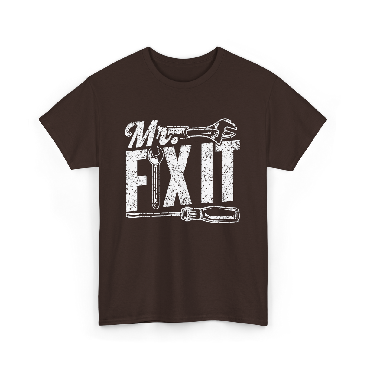 Mr Fix It Fixing Handyman T-Shirt - Dark Chocolate