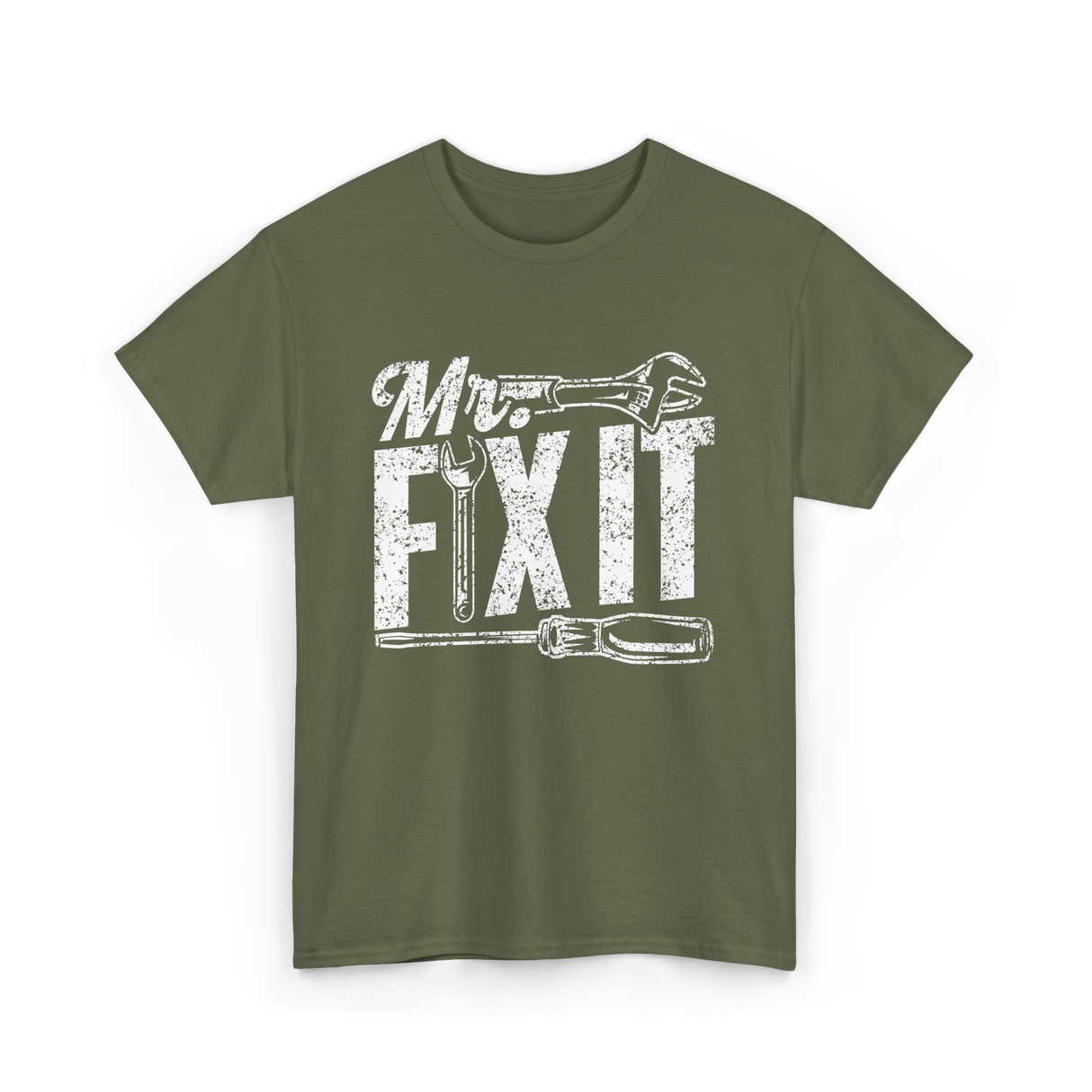 Mr Fix It Fixing Handyman T-Shirt - Military Green