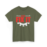 Mr Fix It Handyman Repair T-Shirt - Military Green