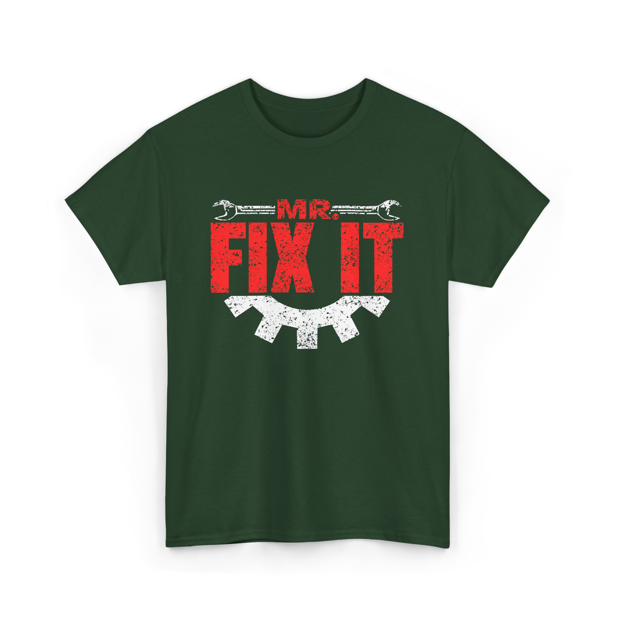 Mr Fix It Handyman Repair T-Shirt - Forest Green