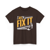 Mr Fix It Handyman Repair Tools T-Shirt - Dark Chocolate