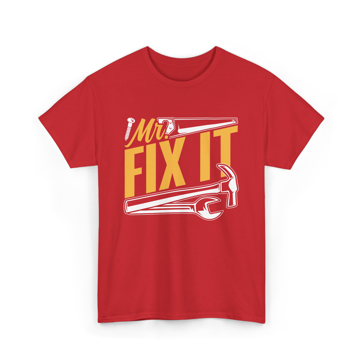 Mr Fix It Handyman Repair Tools T-Shirt - Red