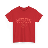 Muay Thai Boxing Martial Arts T-Shirt - Red