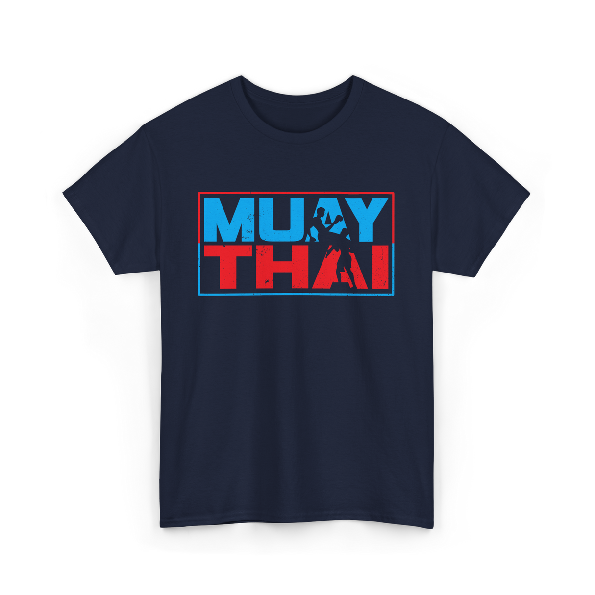 Muay Thai Fighter Martial Arts T-Shirt - Navy