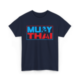 Muay Thai Fighter Martial Arts T-Shirt - Navy