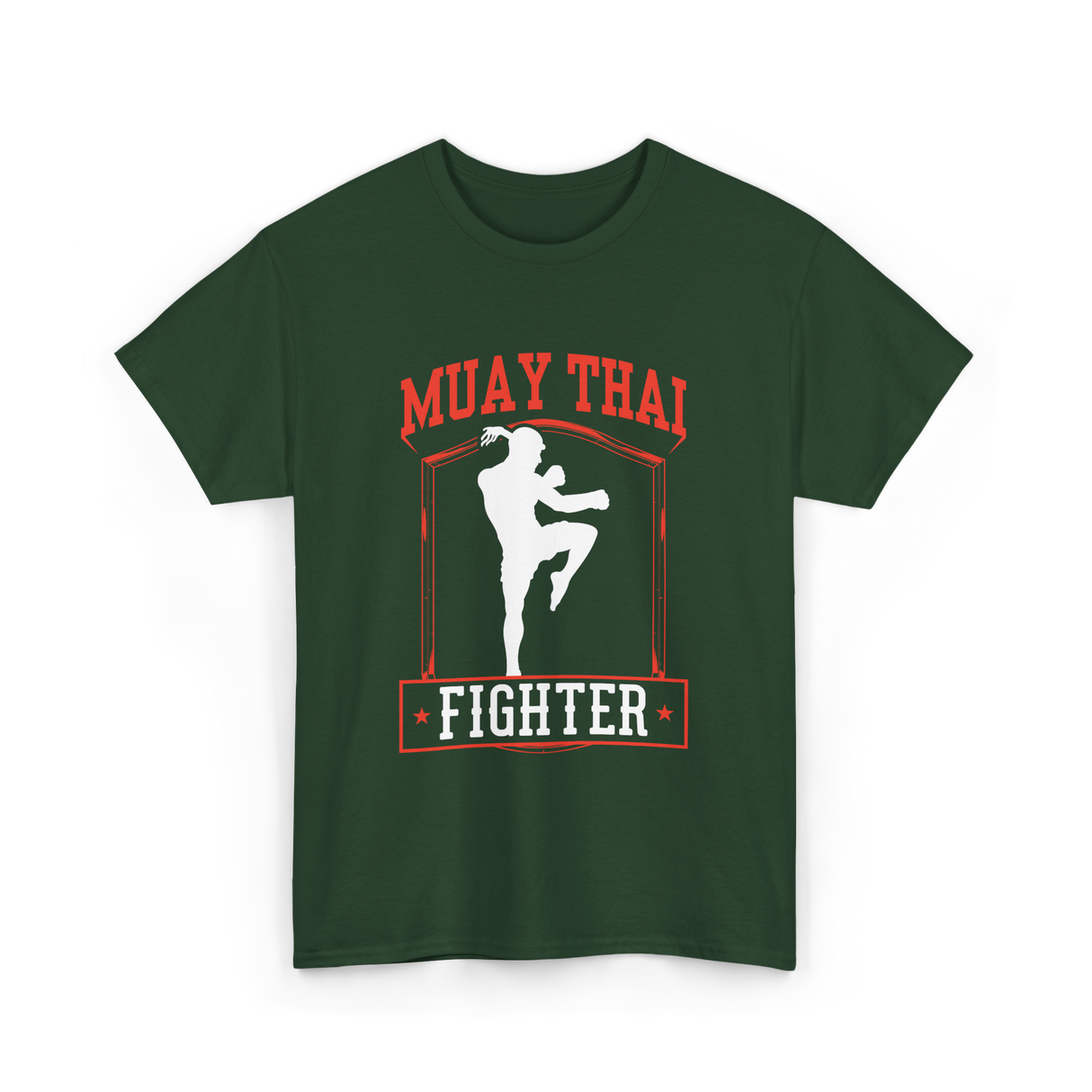 Muay Thai Fighter Martial Arts T-Shirt - Forest Green