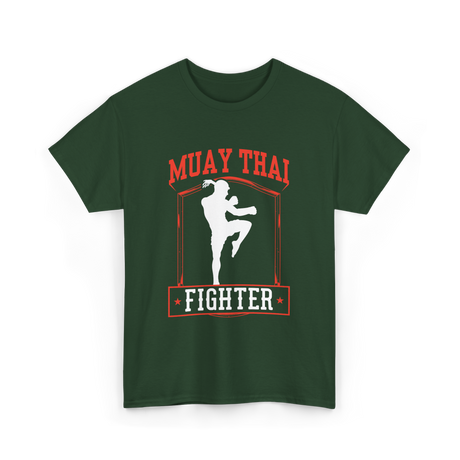 Muay Thai Fighter Martial Arts T-Shirt - Forest Green