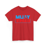 Muay Thai Fighter Martial Arts T-Shirt - Red