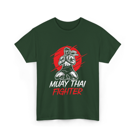 Muay Thai Fighter Martial Arts T-Shirt - Forest Green