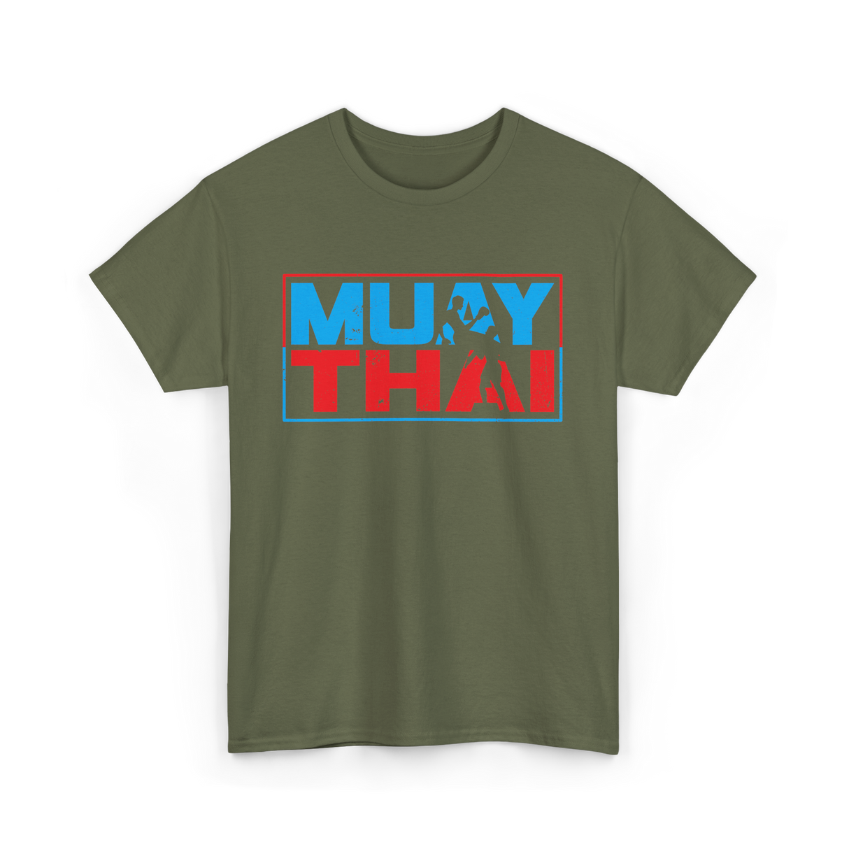 Muay Thai Fighter Martial Arts T-Shirt - Military Green