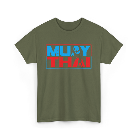 Muay Thai Fighter Martial Arts T-Shirt - Military Green