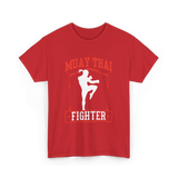 Muay Thai Fighter Martial Arts T-Shirt - Red