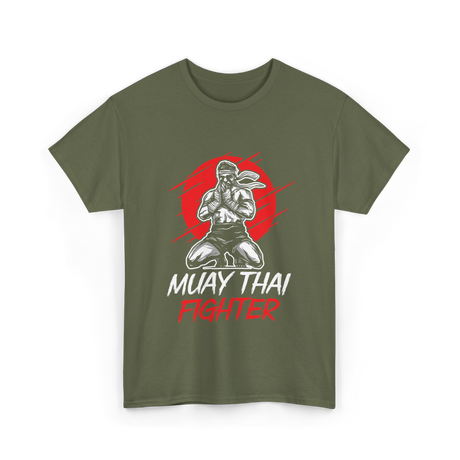 Muay Thai Fighter Martial Arts T-Shirt - Military Green