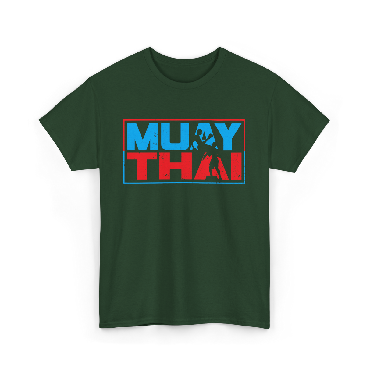 Muay Thai Fighter Martial Arts T-Shirt - Forest Green