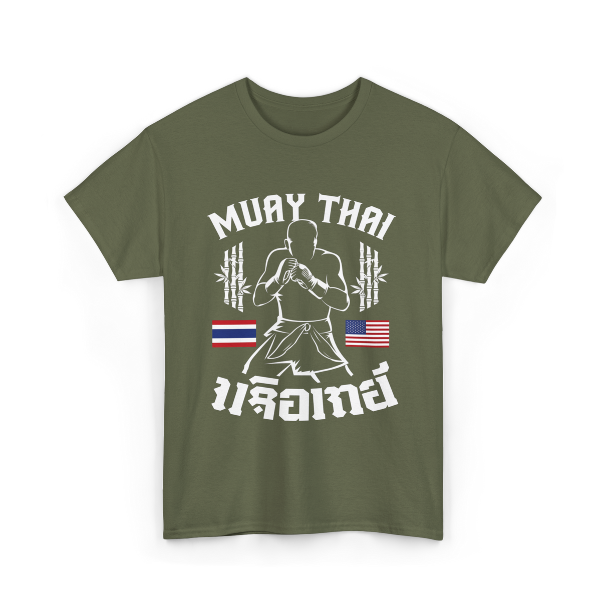 Muay Thai Fighter Muay Thai T-Shirt - Military Green