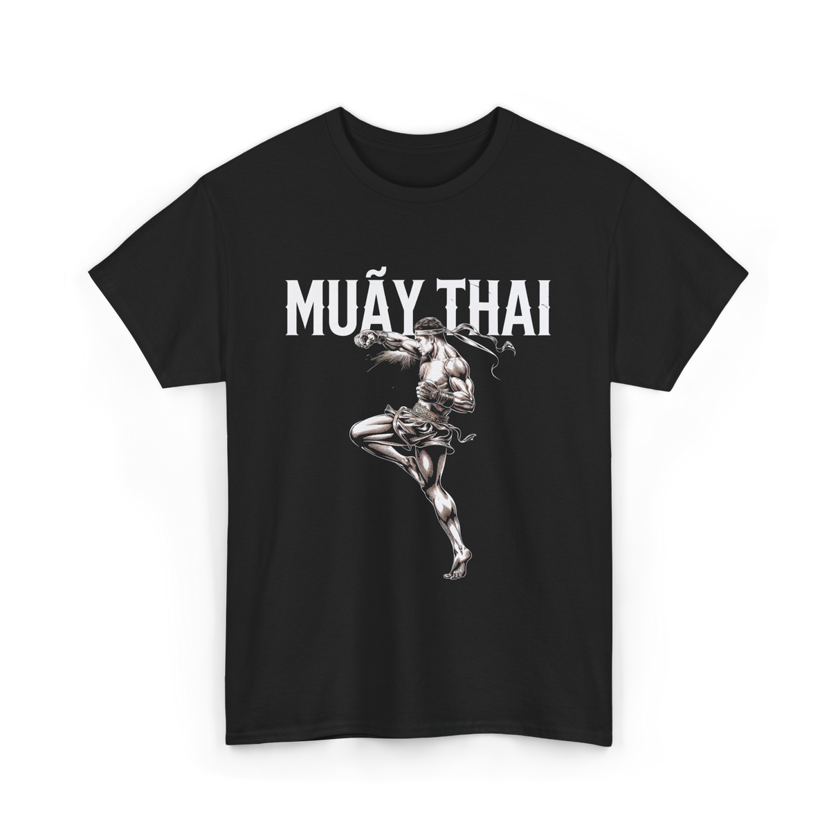 Muay Thai Martial Arts Fighter T-Shirt - Black