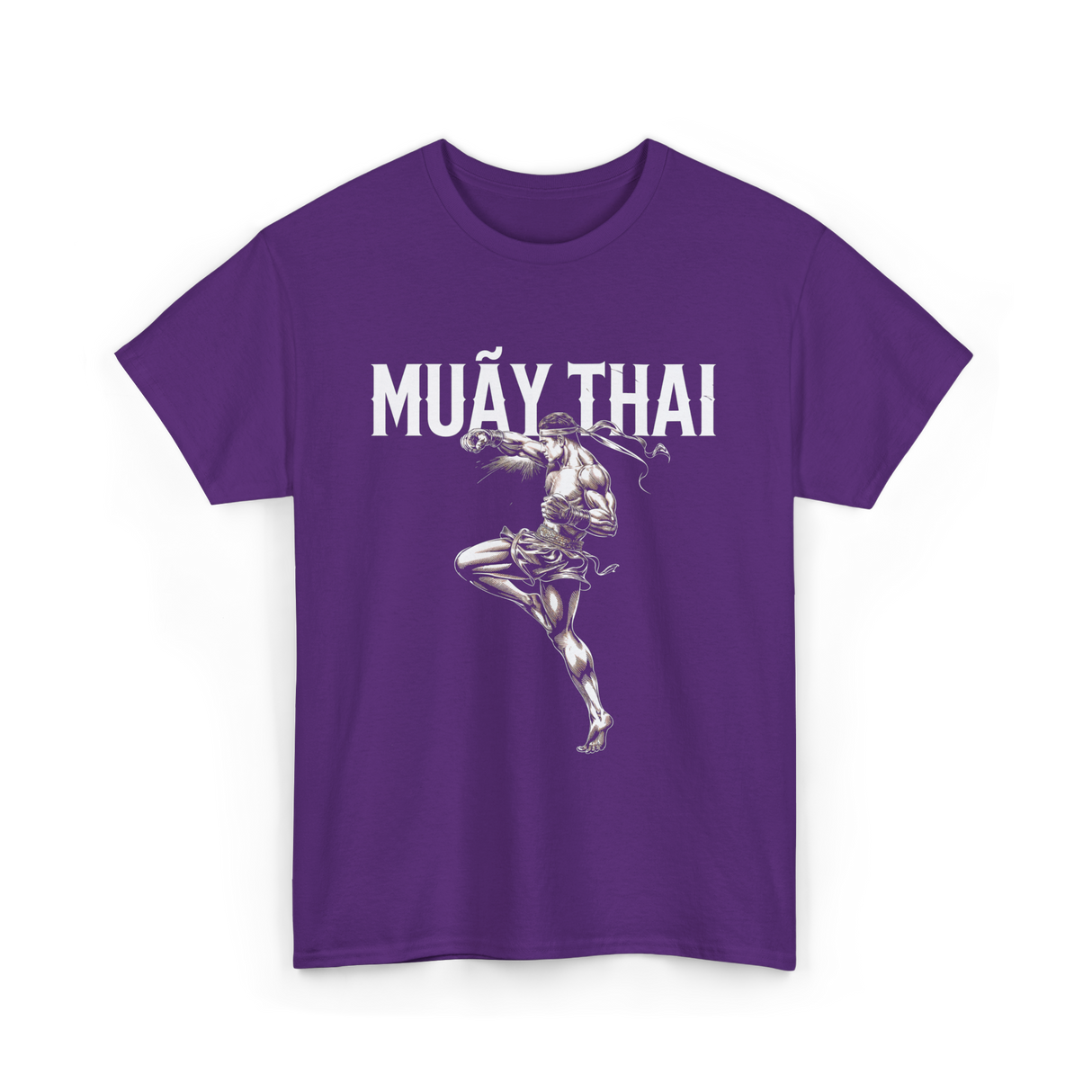 Muay Thai Martial Arts Fighter T-Shirt - Purple