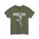 Muay Thai Martial Arts Fighter T-Shirt - Military Green