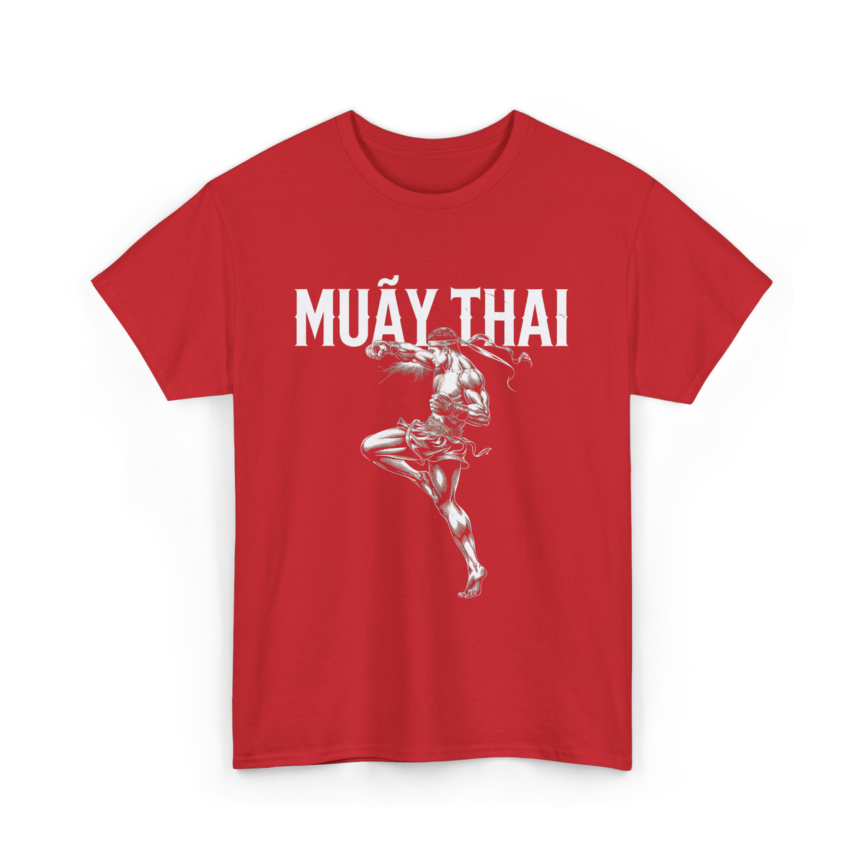 Muay Thai Martial Arts Fighter T-Shirt - Red