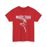 Muay Thai Martial Arts Fighter T-Shirt - Red