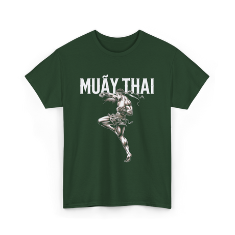 Muay Thai Martial Arts Fighter T-Shirt - Forest Green