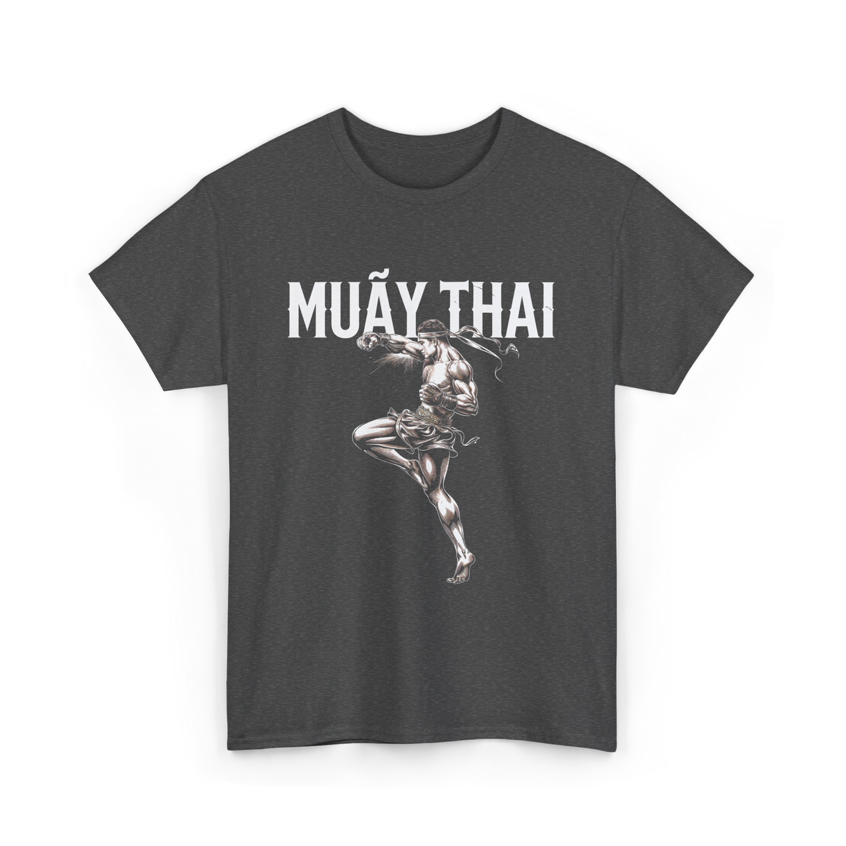 Muay Thai Martial Arts Fighter T-Shirt - Dark Heather