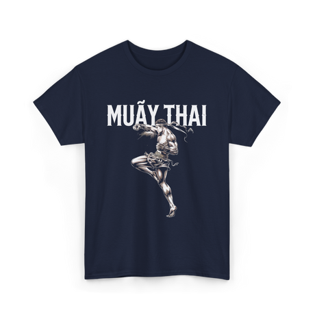 Muay Thai Martial Arts Fighter T-Shirt - Navy