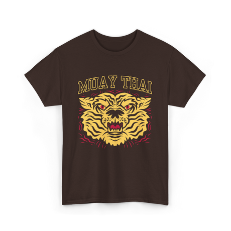 Muay Thai Tiger Martial Arts Fighter T-Shirt - Dark Chocolate