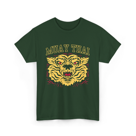 Muay Thai Tiger Martial Arts Fighter T-Shirt - Forest Green