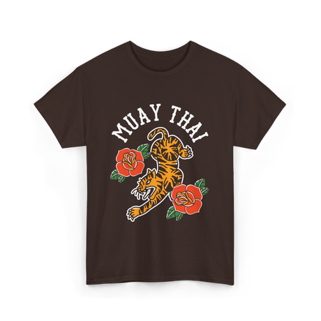 Muay Thai Tiger Martial Arts T-Shirt - Dark Chocolate