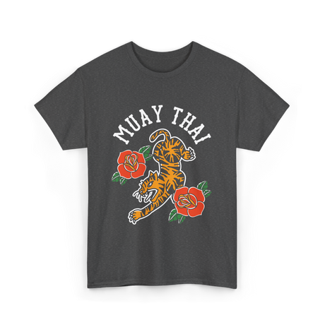 Muay Thai Tiger Martial Arts T-Shirt - Dark Heather