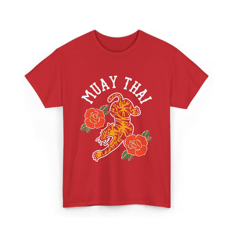 Muay Thai Tiger Martial Arts T-Shirt - Red