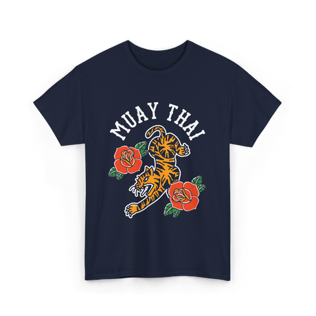 Muay Thai Tiger Martial Arts T-Shirt - Navy