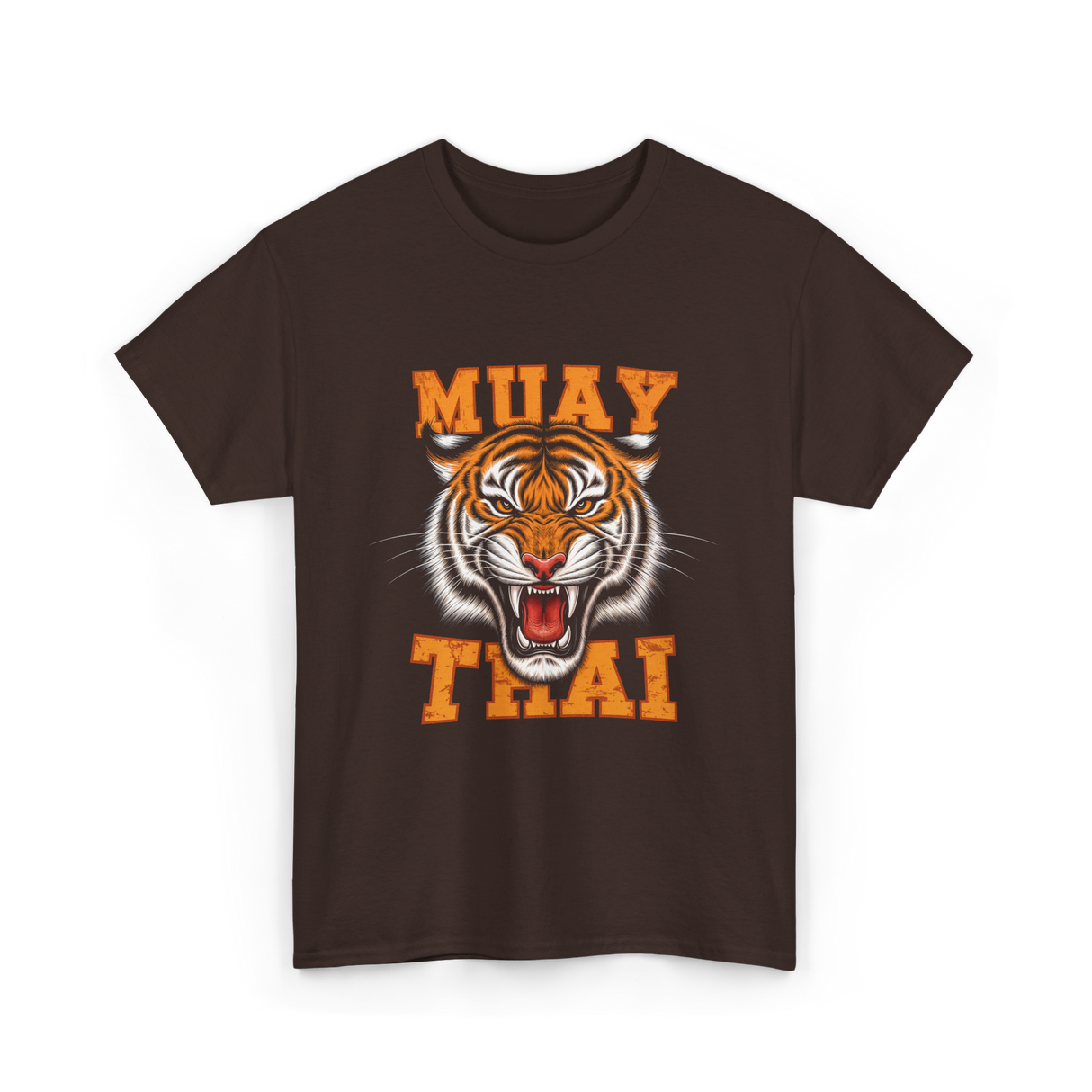 Muay Thai Tiger Sport T-Shirt - Dark Chocolate