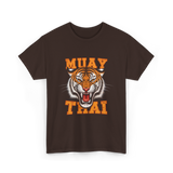 Muay Thai Tiger Sport T-Shirt - Dark Chocolate