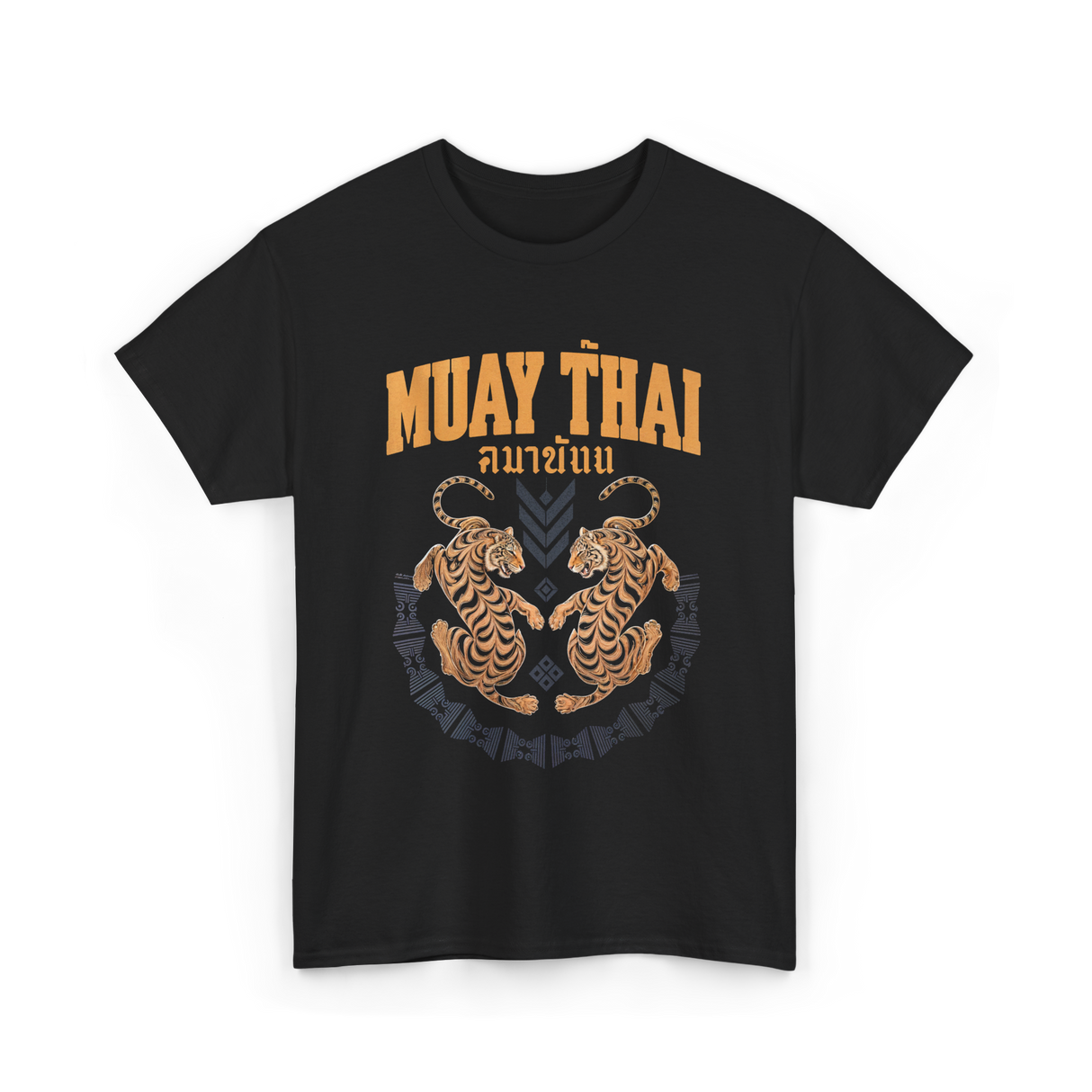 Muay Thai Twin Tigers Martial Arts T-Shirt - Black