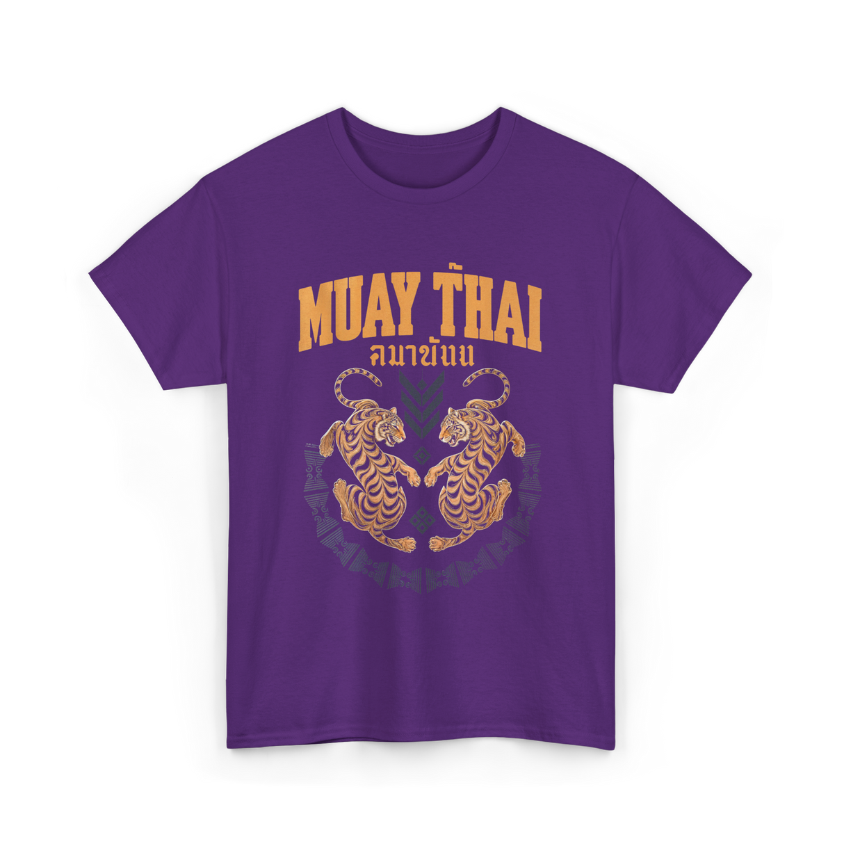 Muay Thai Twin Tigers Martial Arts T-Shirt - Purple