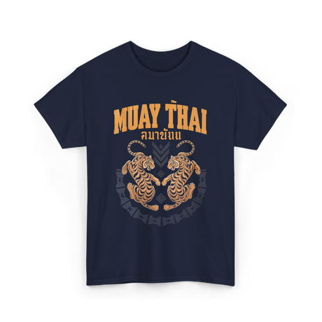 Muay Thai Twin Tigers Martial Arts T-Shirt - Navy