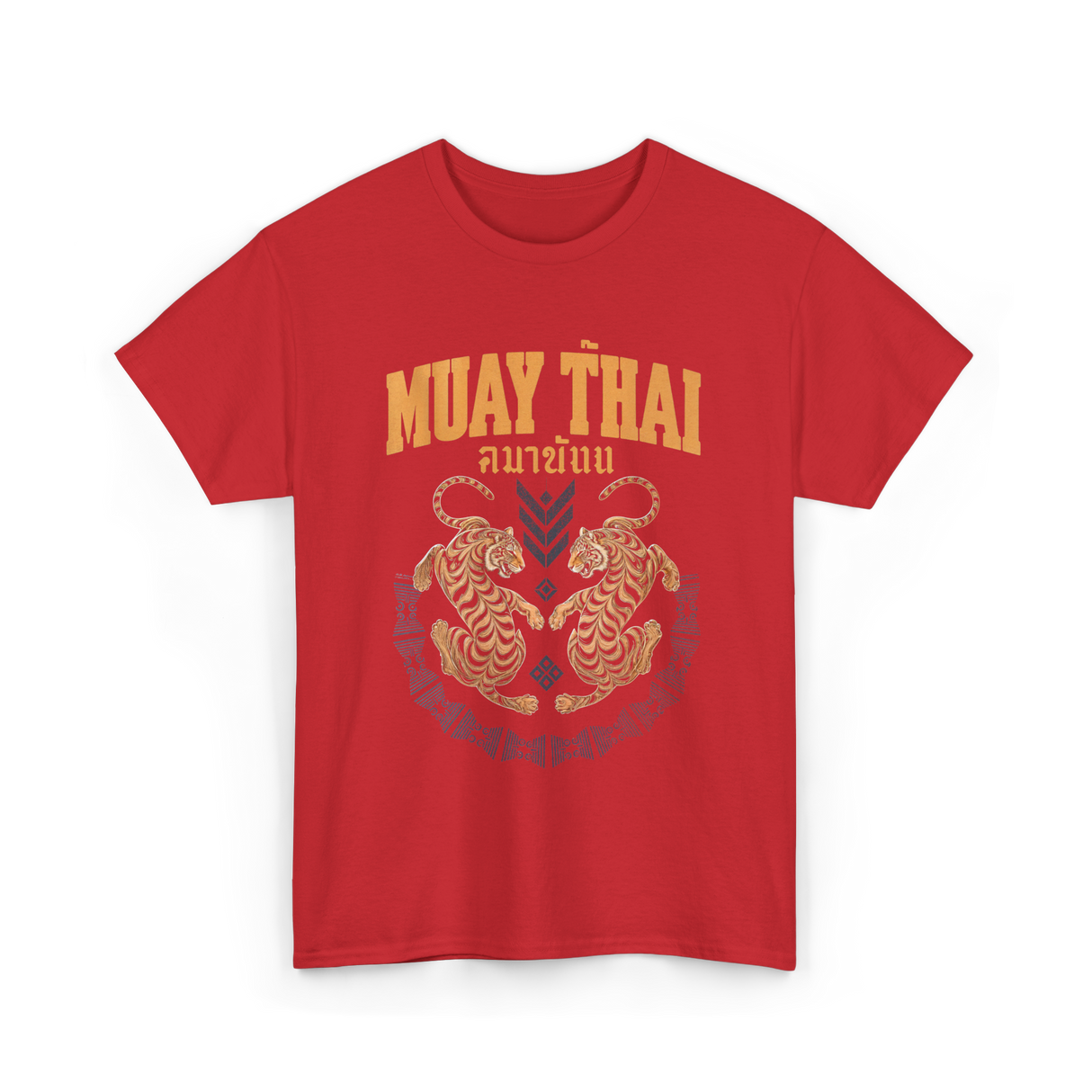 Muay Thai Twin Tigers Martial Arts T-Shirt - Red