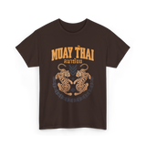 Muay Thai Twin Tigers Martial Arts T-Shirt - Dark Chocolate