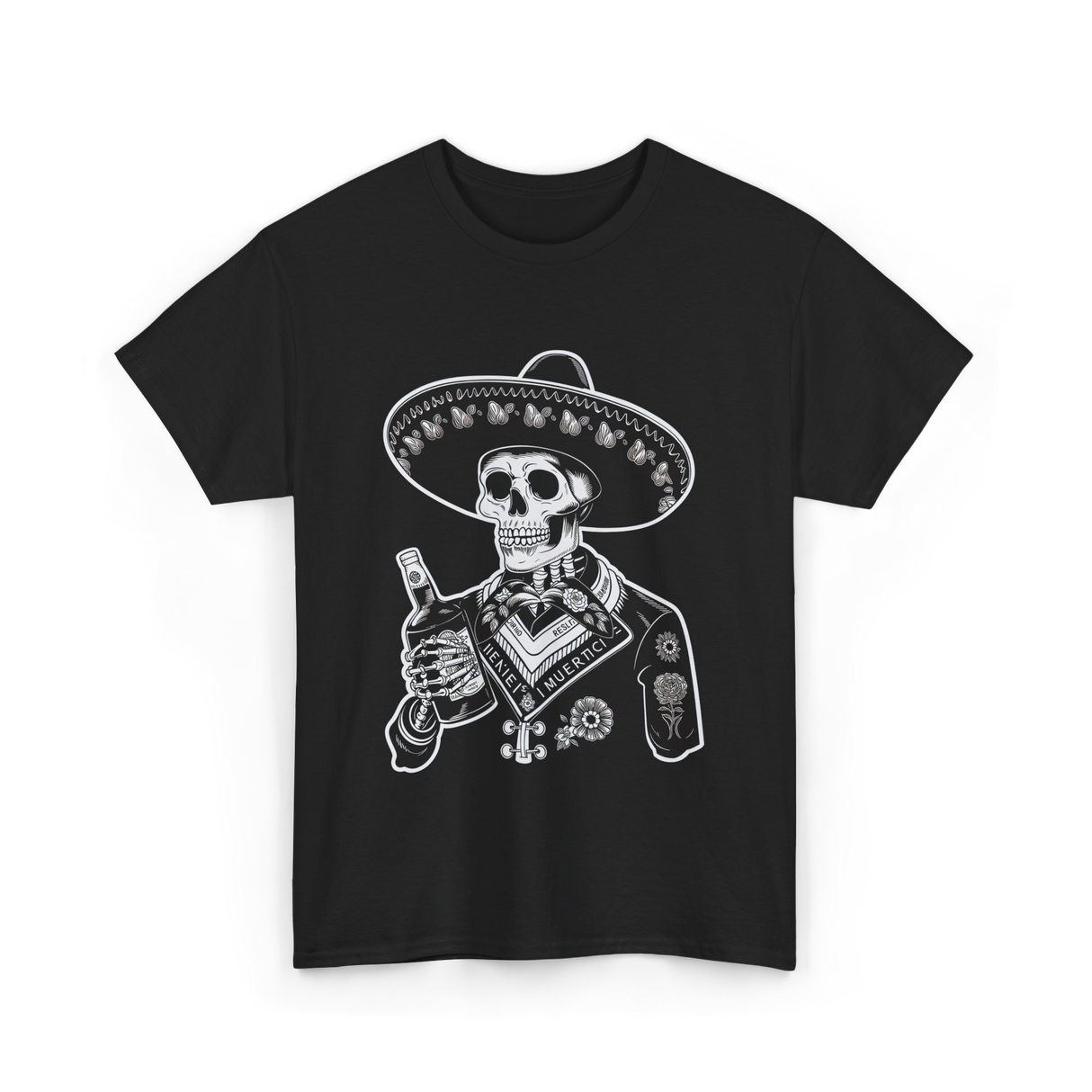 Muerte's Skull Mariachi T-Shirt - Black